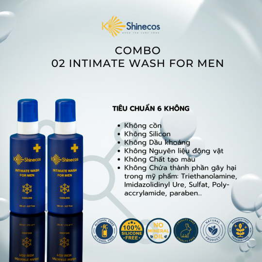 Combo 02 Dung Dịch Vệ Sinh Nam Giới Intimate Wash For Men 150ml