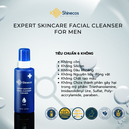 GEL RỬA MẶT CHO NAM KSHINECOS EXPERT SKINCARE FACIAL CLEANSER FOR MEN 150ML XUẤT XỨ HÀN QUỐC